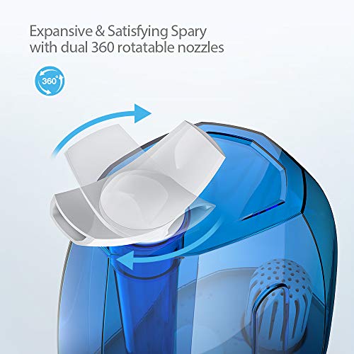 Humidificador Ultrasónico 3,5L Taotronics Humidificador Bebáde Vapor Frío, Control Clásico Dial, 30W, Gran Capacidad, Filtro Extra de Cerámica Fina, 360° Rotativo