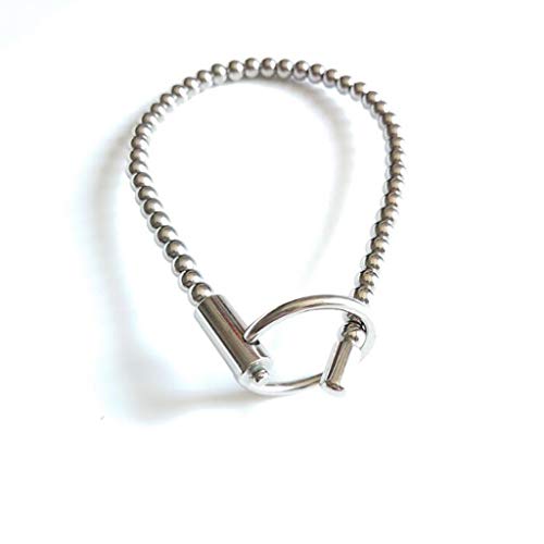 HWL Acero Inoxidable Tire Cuentas del Ojo del Caballo Estimular dilatador Productos de Salud Sexual Masculino masturbación Equipo T-Shirt (Size : 0.4cm)