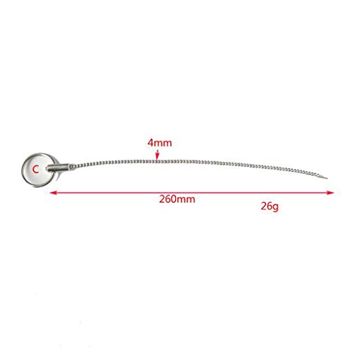 HWL Acero Inoxidable Tire Cuentas del Ojo del Caballo Estimular dilatador Productos de Salud Sexual Masculino masturbación Equipo T-Shirt (Size : 0.4cm)
