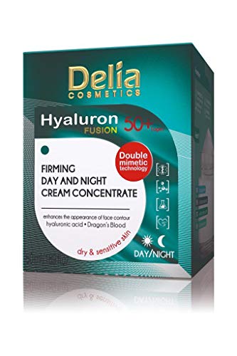 HYALURON FUSION by Delia - 50+ Anti-Wrinkle - Lifting Day and Night Cream Concentrate - 50ml by Delia Cosmetics