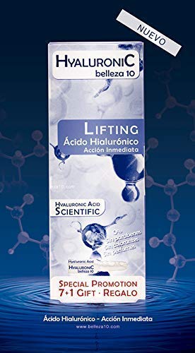 HYALURONIC ACID. Ácido Hialurónico de Acción Inmediata Anti Edad. Serum Facial hidratante a base de concentrados biológicos con Ácido Hialurónico. Hidratación profunda.7 ampollas/ 1ml. + 1 de regalo