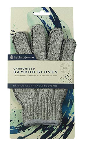 Hydrea London - Guantes exfoliantes de bambú carbonizado BCEG1