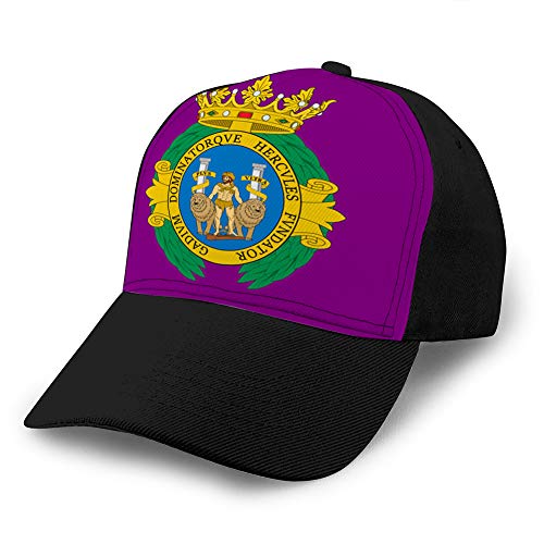 hyg03j4 2 Gorra de béisbol clásica Unisex Ajustable Bandera de cádiz en andalucía españa Snapback Ca