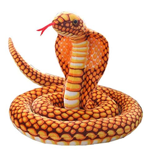 HYLH 1PC 210cm Simulación King Cobra Snake Naja Nivea Plush Joke Toy Soft Stuffed Dolls Regalo Divertido Niños Fiesta de niños