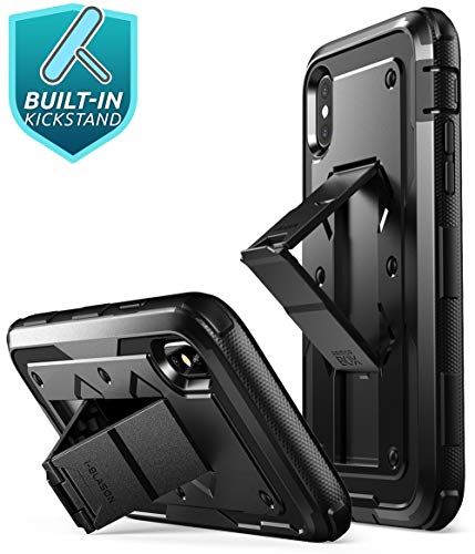 i-Blason Funda iPhone X [Armorbox] 360 Case Antigolpes con Soporte y Protector de Pantalla para Apple iPhone X/iPhoneXS 2017 (Negro)
