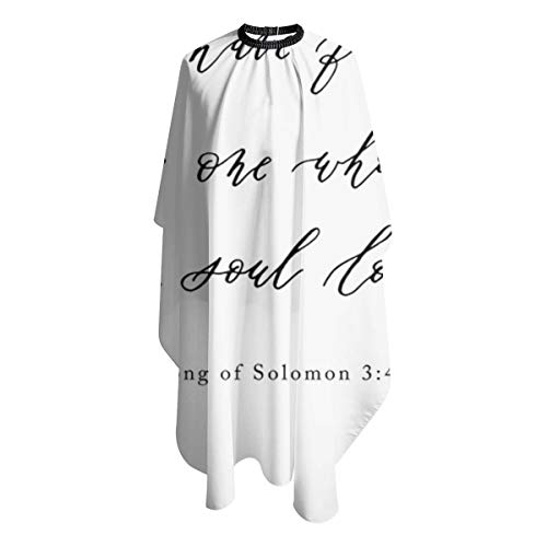 I Have Found The One Whom My Soul Loves - Capa de peluquería profesional, delantal de corte de pelo, poliéster, peluquería, peluqueros y barberos para hombres y mujeres, 55 x 66 pulgadas