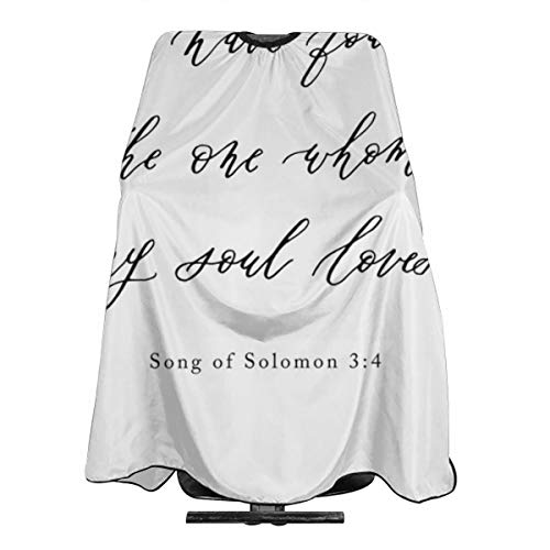 I Have Found The One Whom My Soul Loves - Capa de peluquería profesional, delantal de corte de pelo, poliéster, peluquería, peluqueros y barberos para hombres y mujeres, 55 x 66 pulgadas
