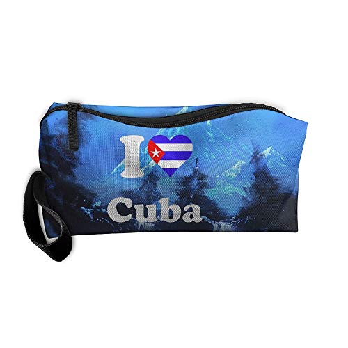I Love Cuba Makeup Bag/Travel Cosmetic Bag/Brush Pouch Case With Zipper Carry Case
