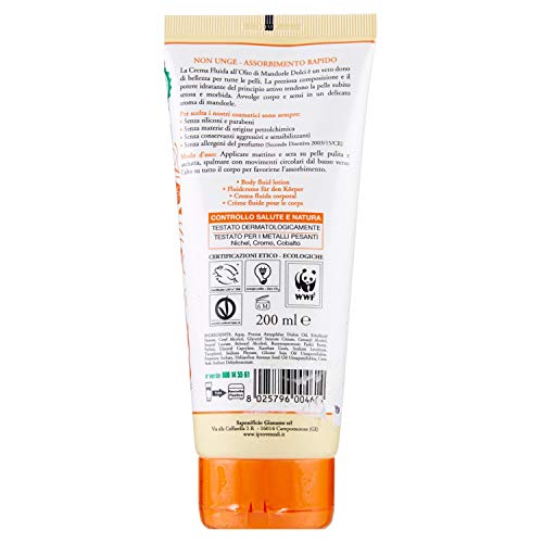 I Provenzali Hidratante Cuerpo a Mandorle Dolci ELASTIZANTE Aceite 250 ml Crema 200 ml