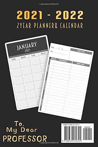 Iam proud to be professor: 2021 2022 Monthly & daily planner Funny collage professor gifts