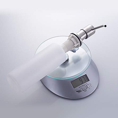 Ibergrif M34027A Dispensador de Jabón Líquido, Detergente de Cocina Incorporado, Gris, 300 ML,Talla única, Acero Inoxidable