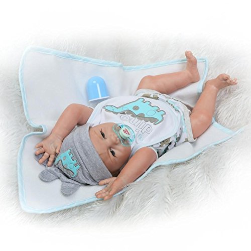iCradle Reborn Baby Dolls 20 Pulgadas 50cm Muñecas Reborn Cuerpo Entero Silicona Realista Suave de Vinilo Lifelike Chica and Chico Bebé Reborn Niña Nacido Regalo de Juguete (Boy)