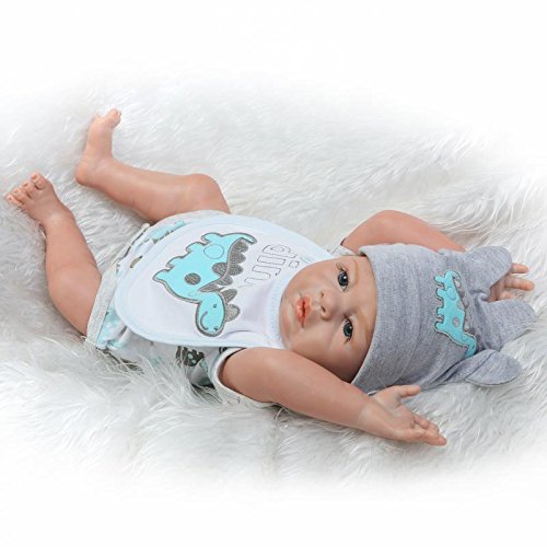 iCradle Reborn Baby Dolls 20 Pulgadas 50cm Muñecas Reborn Cuerpo Entero Silicona Realista Suave de Vinilo Lifelike Chica and Chico Bebé Reborn Niña Nacido Regalo de Juguete (Boy)