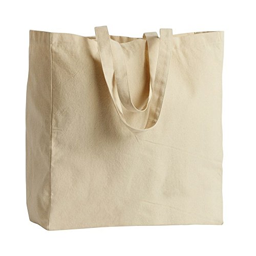 ID - Bolsa para la compra 100% algodón (Talla Única/Blanco roto)