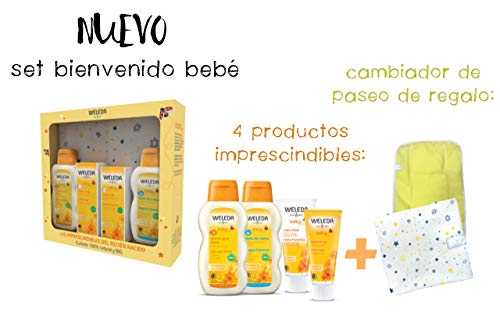 IDEA REGALO: Set"Bienvenido Bebé" con 4 Productos Weleda y cambiador de paseo de regalo | Para Nacimiento, Baby Shower o Bautizo!