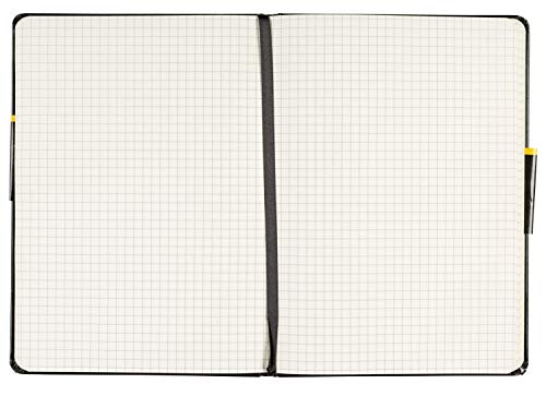 Idena 209281 - Notebook DIN A5, 192 páginas, 80 gsm, a cuadros, negro