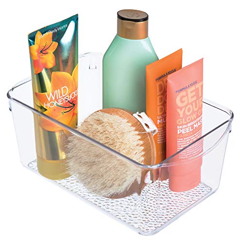 iDesign Organizador de Maquillaje, Caja de plástico para Productos de Belleza y cosméticos, Bandeja para Guardar Maquillaje, Transparente