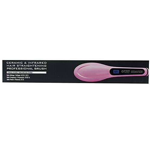 IDItalian IDELISSBRUSH50W Utensilio de peinado Cepillo alisador Caliente 50 W - Moldeador de pelo (Todo el pelo, Cabello seco, 60 °C, 230 °C) Rosa, 5,5 x 11,2 x 33 cm