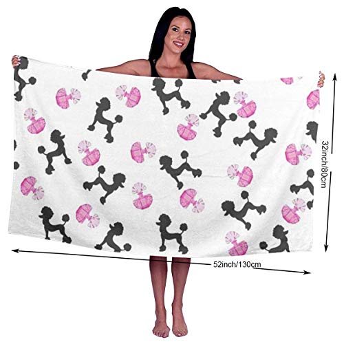 If Not Botella de Perfume de Color Rosa Femenino y Manta de Toalla de Playa con Estampado de caniche