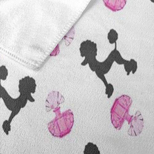 If Not Botella de Perfume de Color Rosa Femenino y Manta de Toalla de Playa con Estampado de caniche