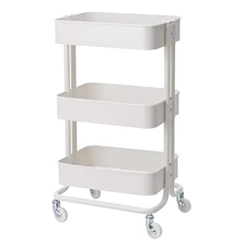 'Ikea – Camarera ("råskog Carrito de cocina Carrito Bar carro carro de baño de acero – con ruedas – Tamaño: 35 x 45 x 78 cm – Blanco
