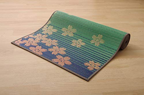 ikehiko antideslizante 1/4-inch Tatami Yoga Mat, Tatami japonés, aroma relajante Natural, perfecta para pilates, Meditación, fabricado en Japón, Sakura-Fuji
