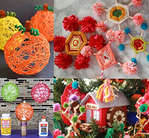 ilauke Ovillos de Lanas de Hilo Acrílicos para Amigurumi-Kit (50g X 12 Colores)