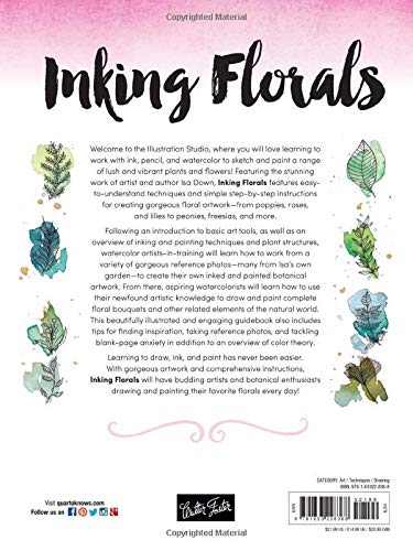 Illustration Studio: Inking Florals: A Step-By-Step Guide to Creating Dynamic Modern Florals in Ink and Watercolor