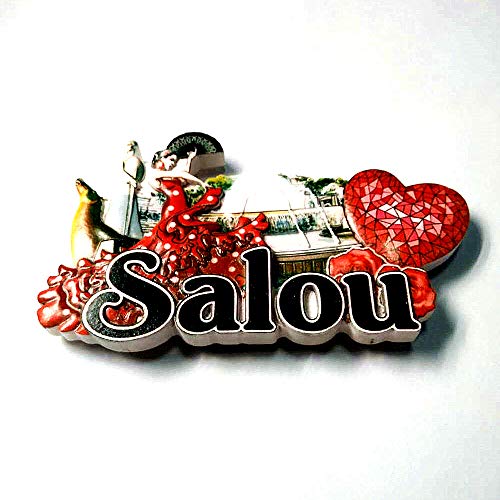 Imán 3D para nevera Salou España para decoración del hogar y la cocina, imán magnético para nevera