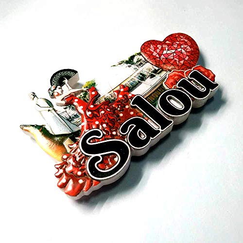 Imán 3D para nevera Salou España para decoración del hogar y la cocina, imán magnético para nevera