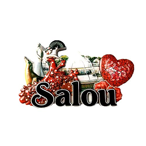 Imán 3D para nevera Salou España para decoración del hogar y la cocina, imán magnético para nevera