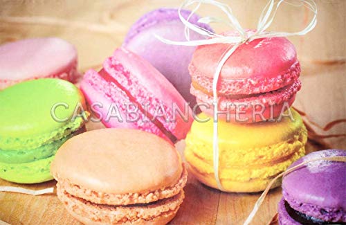 Imberti - Juego Completo de sábanas Macarons con impresión Digital, Solo en Fundas de Almohada