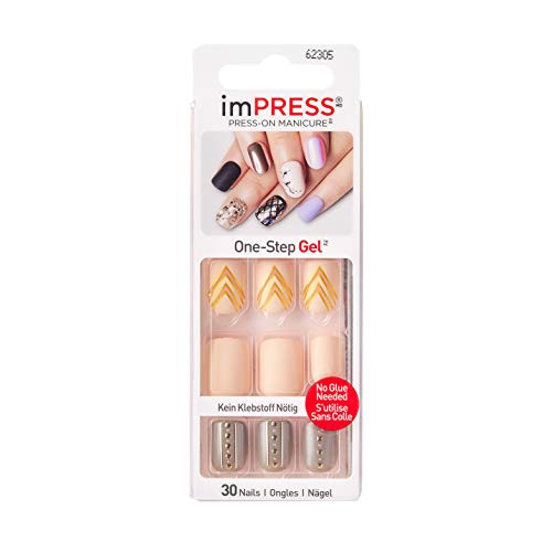 Impress BIPA040 - Uñas Artificiales, 1er Pack (1 x 30 unidades), Colores Surtidos