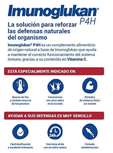 Imunoglukan Cápsulas - Complemento alimenticio, con vitamina C que contribuye al funcionamiento del sistema inmunitario - 1 cápsula al día