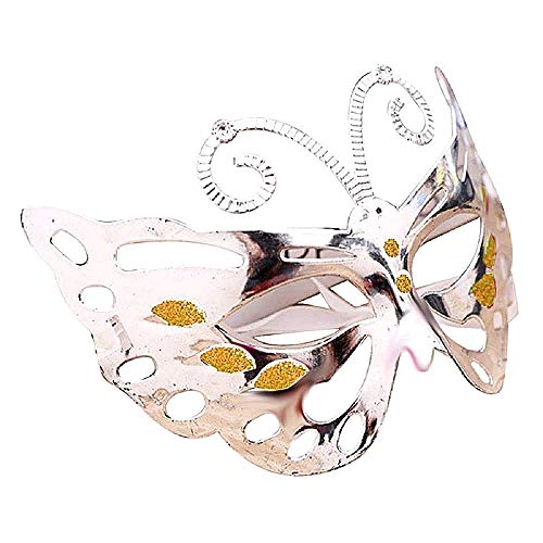 Inception Pro Infinite Máscara Veneciana - Mariposa - Color - Disfraz - Carnaval - Halloween - Cosplay - Mujer - niña - Idea Original de Regalo de cumpleaños de Navidad - Plata