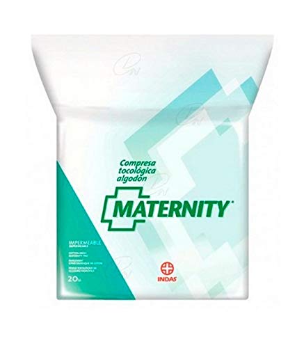 Indasec Maternity Compresa Tocológica Algodón Impermeable - 20 Piezas