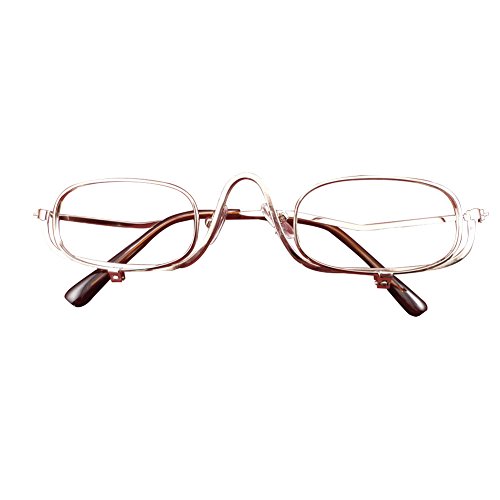 Inlefen Las gafas de lectura de las mujeres que magnifican componen anteojos, sola lente, Flip-able cada lado de la aplicación cosmética