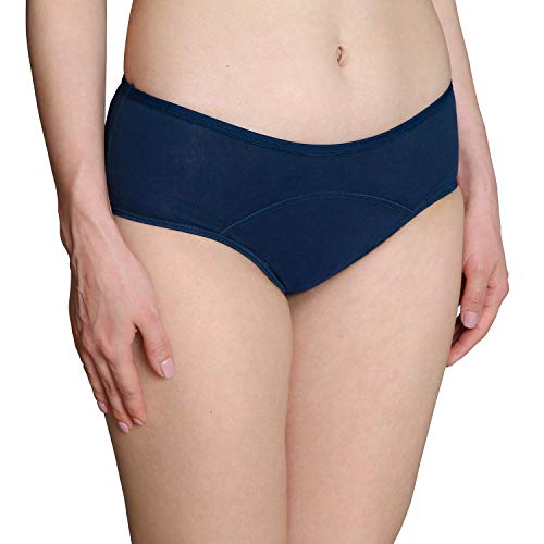INNERSY Bragas Menstruales Absorbentes de Mujer para Período Algodón Pack de 3 (L-EU 42, 3 Azul)
