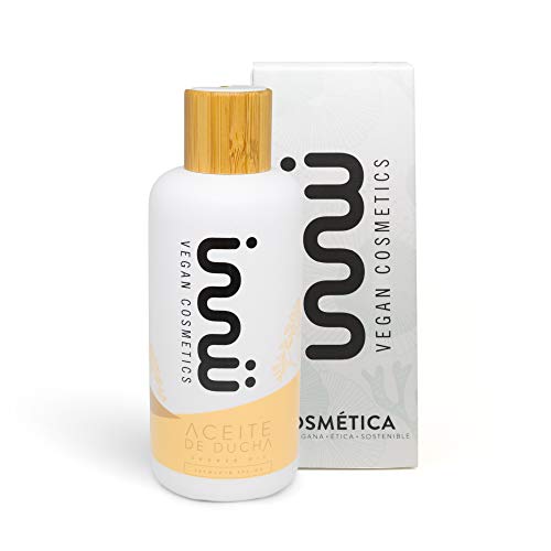 Innu Vegan - Aceite de Ducha - 250ml - Aceite corporal nutre e hidrata la piel - Ingredientes naturales  - Aceite esencial de Almendras y de Caléndula - Vegano y Cruelty Free - Vegan Society