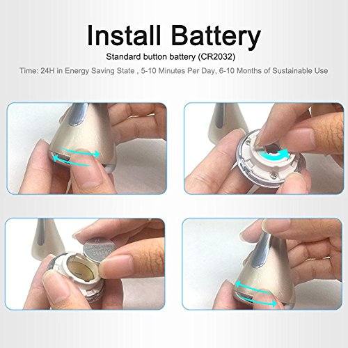 Instrumento de belleza, Masajeador de ojos y cara, blanqueamiento y abrillantamiento + Reafirmante de piel magnética Introducción Instrumento de máscara (Dorado)