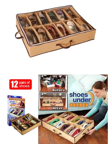 Inter Home - Funda organizadora de zapatos (para debajo de la cama