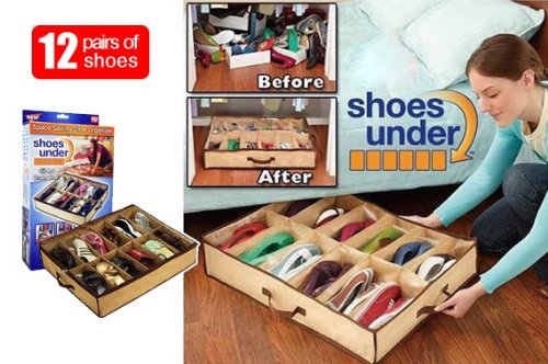 Inter Home - Funda organizadora de zapatos (para debajo de la cama