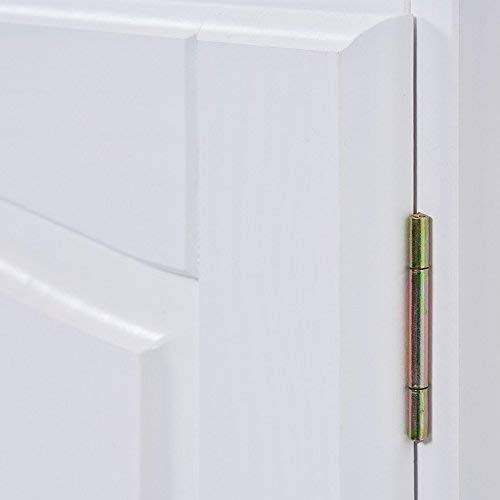 Inter Link Anna 1 Armario Lateral Pino Macizo Lacado Blanco, Madera, 2 puertas, 87x88x43