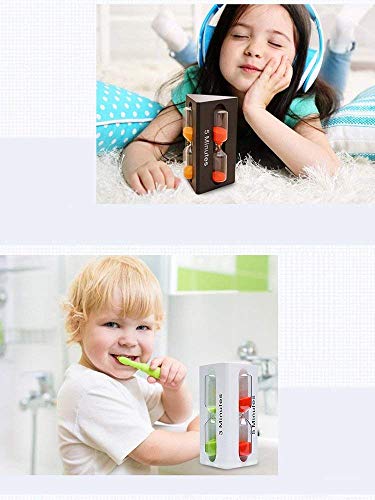 Interestmaker 3/5/7 minutos de madera triángulo niños cepillo de dientes arena temporizador horario cocina (rojo)