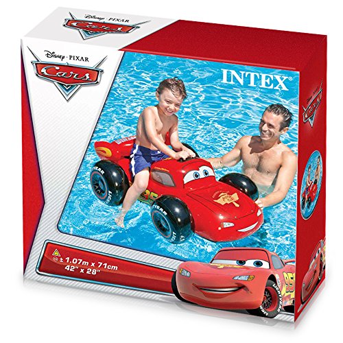 Intex 57516NP - Coche hinchable de licencia Cars para piscina 109 x 84 x 41 cm