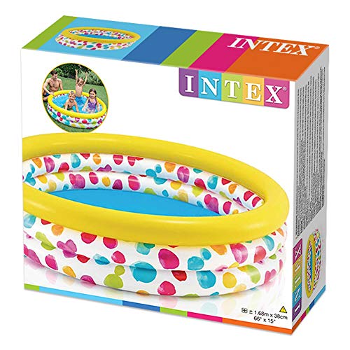 Intex 58449NP - Piscina hinchable Cool Dots 168 x 38 cm, 581 litros
