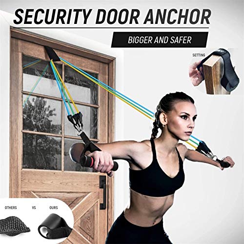 INTEY Bandas Elásticas, 13 PCS Látex Bandas de Resistencia - 5 Tubos de látex/Cubierta Protectora/Manijas/Ancla de Puerta/Correas de Tobillo/Bolsa de Transporte