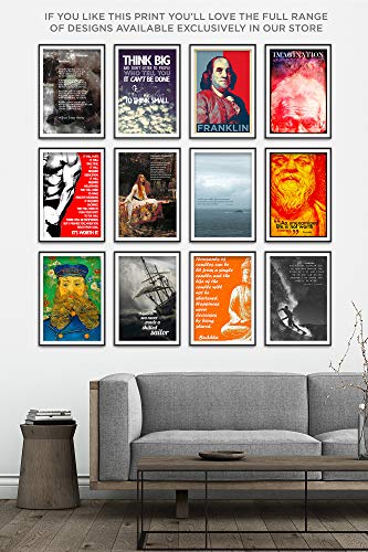 Invictus motivaciónal Poema by William Ernest Henley 2 (The Fight) Art Print Póster Afiche Foto Regalo - Dimensiones: 30 x 20cm