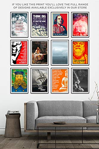 Invictus motivaciónal Poema by William Ernest Henley 3 (Clouds) Art Print Póster Afiche Foto Regalo - Dimensiones: 30 x 20cm