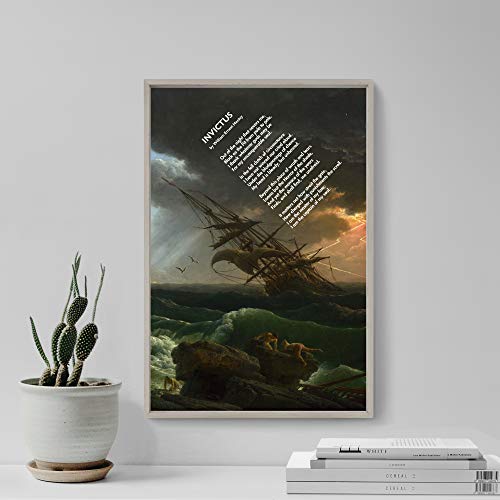 Invictus motivaciónal Poema by William Ernest Henley 5 (Shipwreck) Art Print Póster Afiche Foto Regalo - Dimensiones: 30 x 20cm